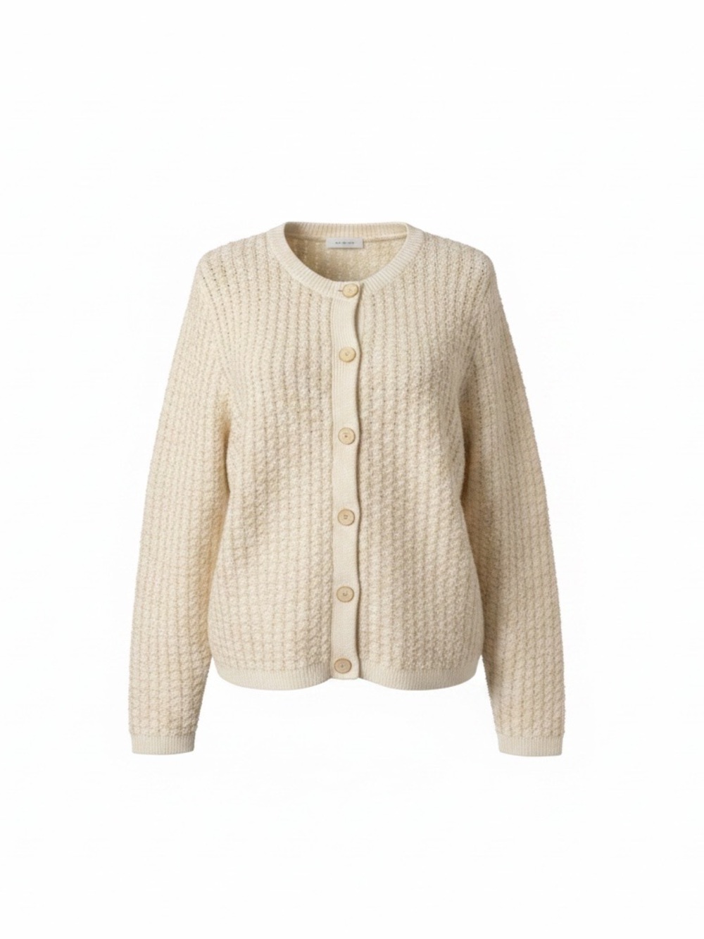 J Crew Factory Cream Button-Front Knit Cardigan